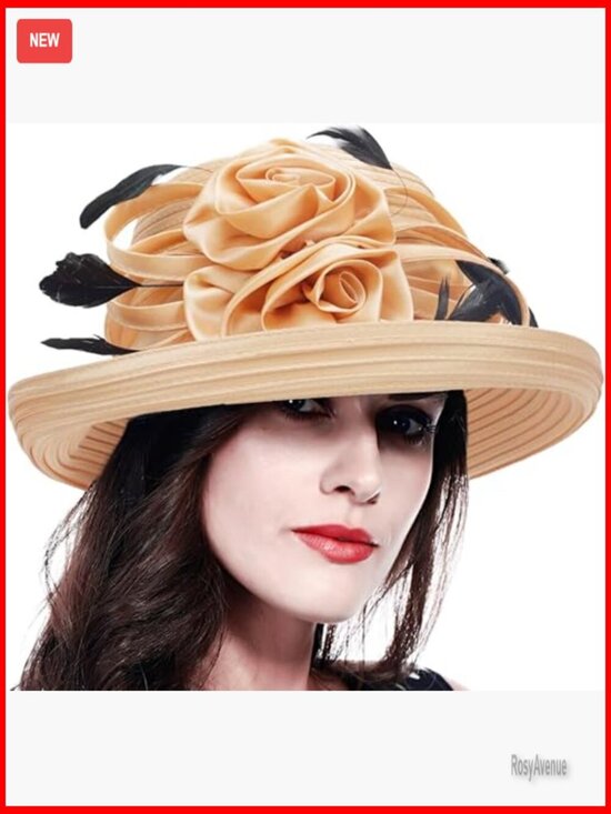 Adjustable Satin Fascinator Hat for Church Wedding Tea Party Derby Events main image 4